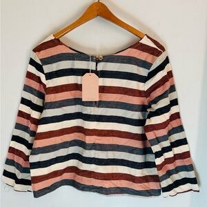 New! tribe alive cropped 3/4 sleeve top XL